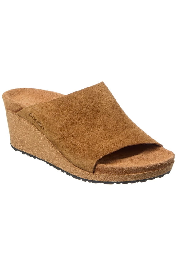 Papillio by Birkenstock Namica Narrow Suede Wedge Sandal, 41, Brown