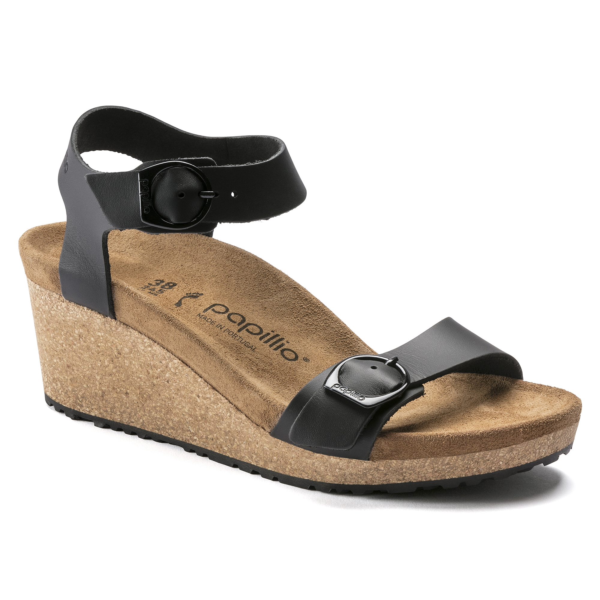 Papillio by Birkenstock Soley Leather Sandal, 41, Black