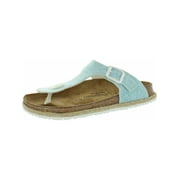 Papillio by Birkenstock Womens Gizeh T-Strap Flats Footbed Sandals Blue 35