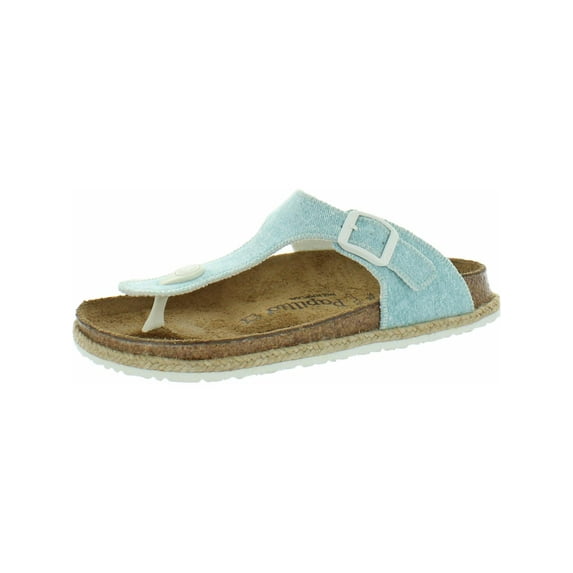 Papillio by Birkenstock Womens Gizeh T-Strap Flats Footbed Sandals Blue 35