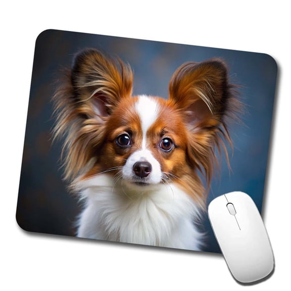 Papillion Dog Puppy Photo Mouse Pad Low Profile Gaming Mat