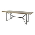 thumbnail image 1 of Papillion II Rectangular Natural Wood Top Black Iron Base Dining Table, 1 of 3