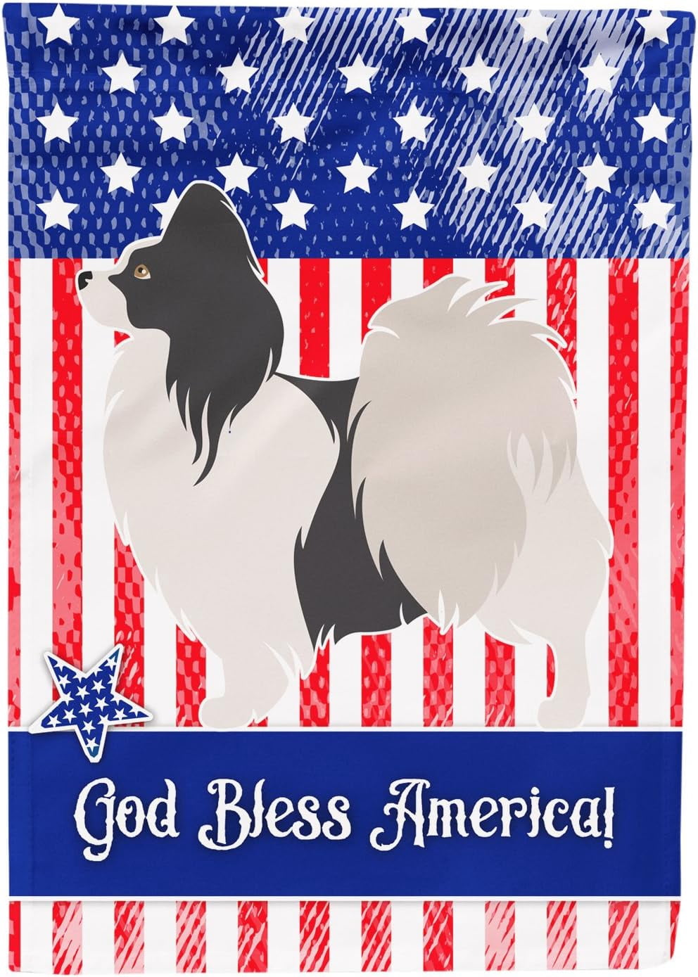 Tesori Dell'Caroline BB8403GF Bandiera Da Giardino Papillon American Flag, Multicolore, 28x38 Cm Double Face
