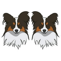 Papillon Decal | Indoor/Outdoor | Dog Lover Super Cute Sticker for SUV Windows, Dorm Rooms, Bedroom, Offices | SignMission personalized gift | 2 Pack of 6"