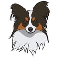 thumbnail image 1 of Papillon Decal | Indoor/Outdoor | Dog Lover Super Cute Sticker for SUV Windows, Dorm Rooms, Bedroom, Offices | SignMission personalized gift | 18", 1 of 2