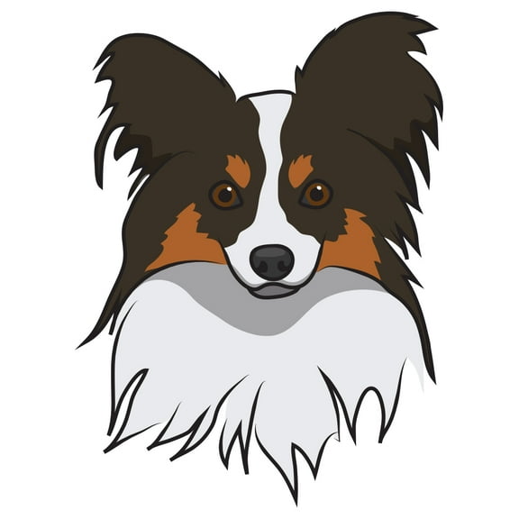 Papillon Decal | Indoor/Outdoor | Dog Lover Super Cute Sticker for SUV Windows, Dorm Rooms, Bedroom, Offices | SignMission personalized gift | 36"