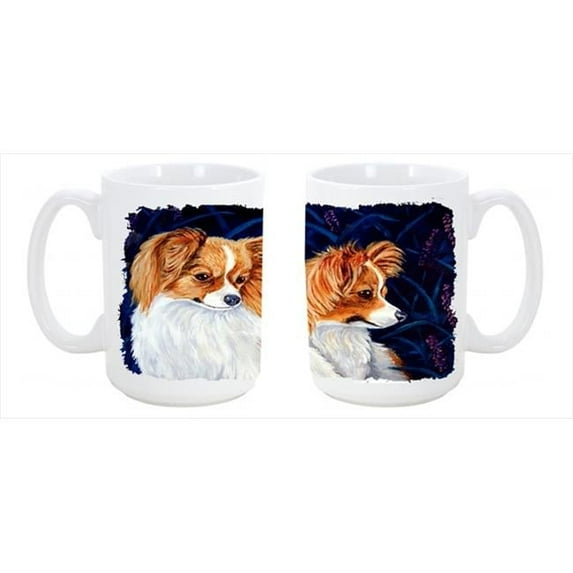 Papillon Dishwasher Safe Microwavable Ceramic Coffee Mug 15 oz.