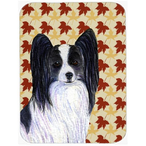 Papillon Fall Leaves Portrait Glass Cutting Board - Large