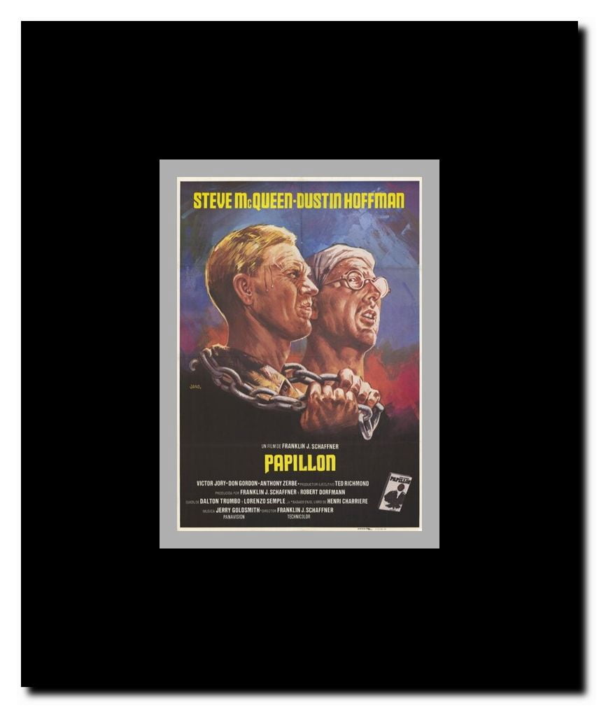 Papillon Framed Movie Poster