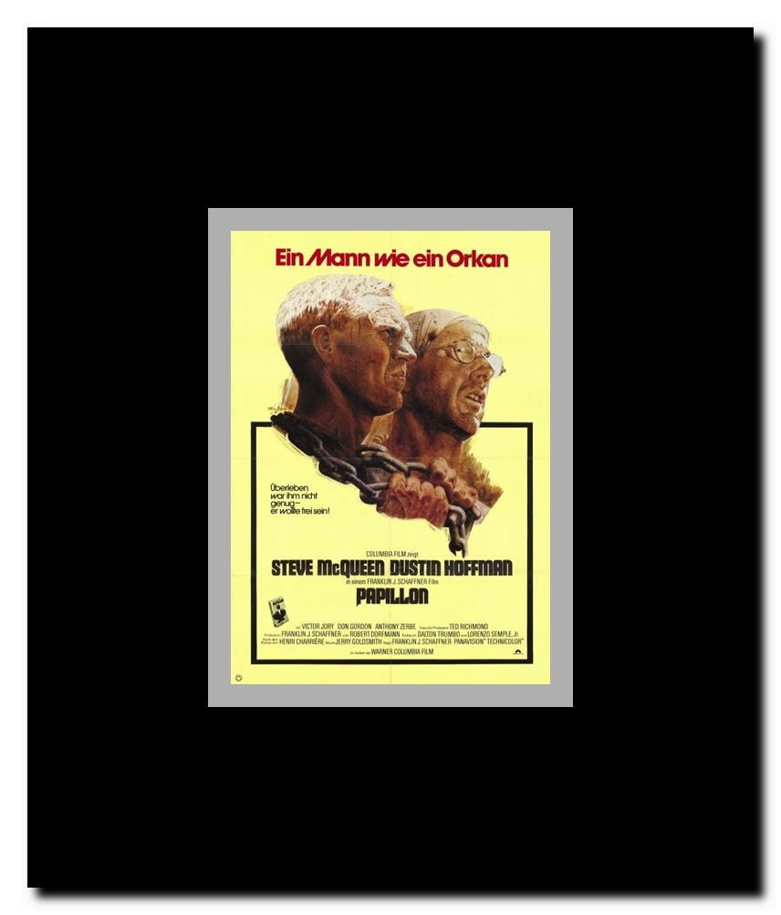 Papillon Framed Movie Poster