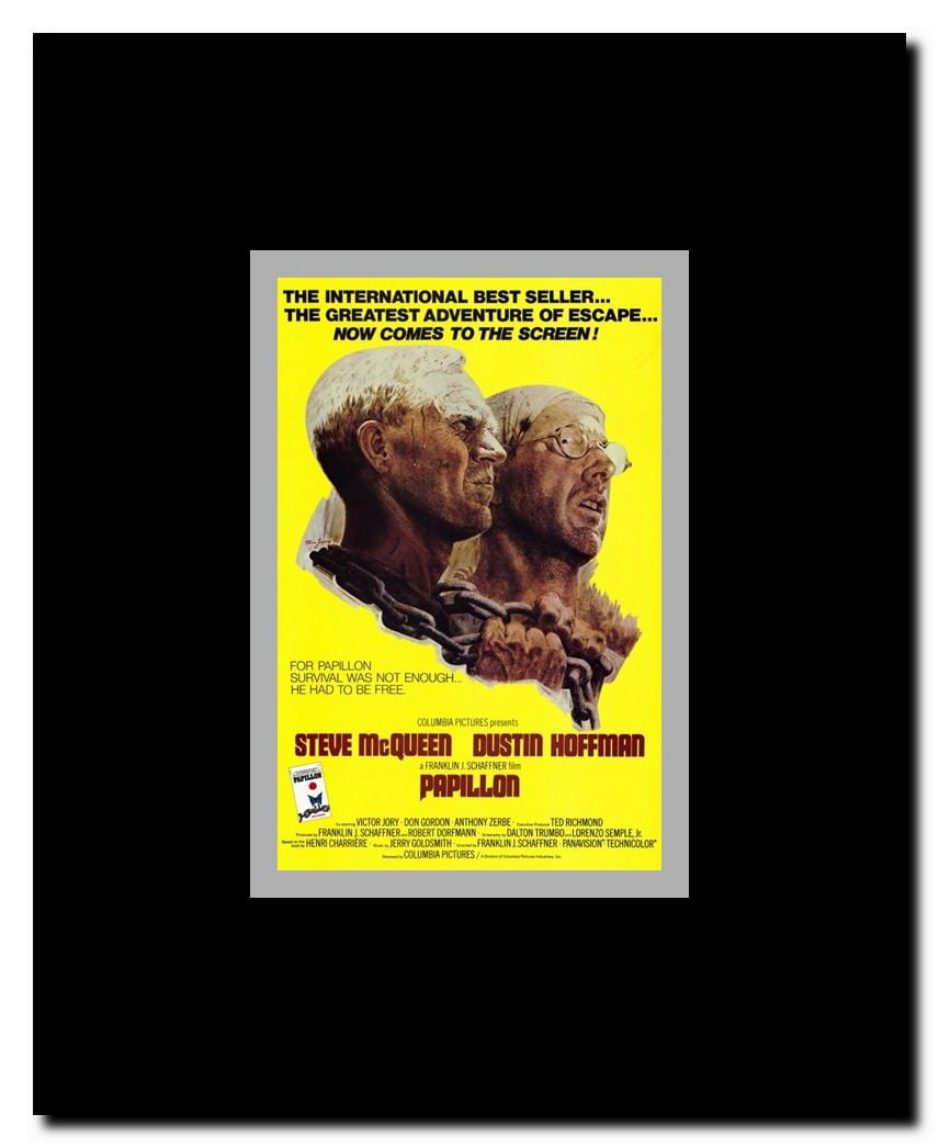 Papillon Framed Movie Poster