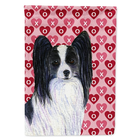 Papillon Hearts Love Valentine's Day Flag Canvas House Size