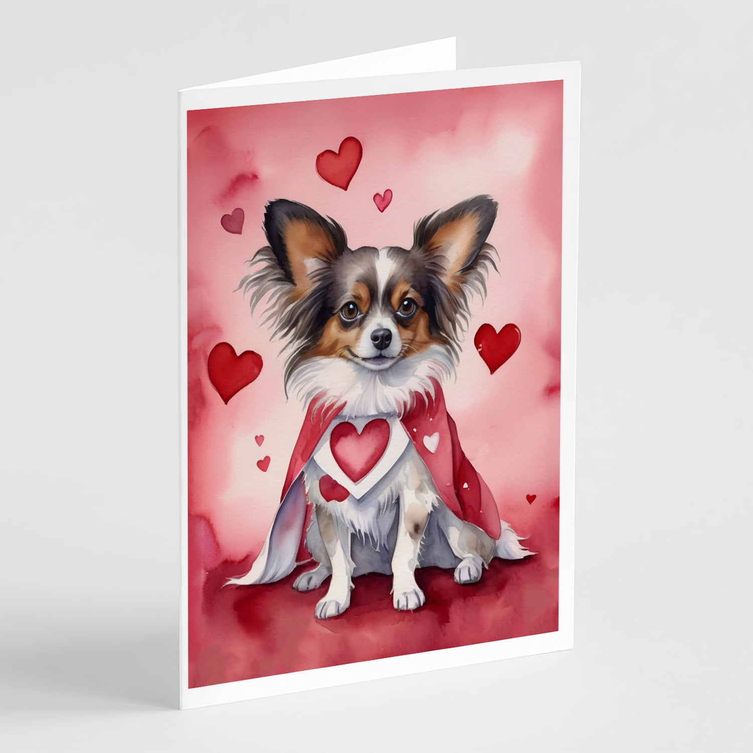 Papillon My Valentine Greeting Cards Pack of 8 7 in x 5 in