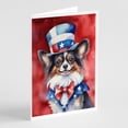 thumbnail image 1 of Papillon Patriotic American Greeting Cards Pack of 8 7 in x 5 in, 1 of 3