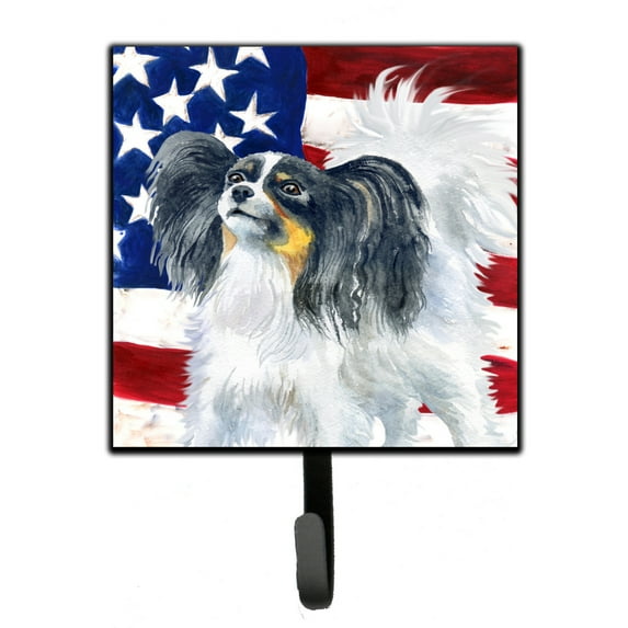 Papillon Patriotic Leash or Key Holder