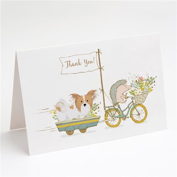 Papillon Red & White Greeting Cards & Envelopes - Pack of 8