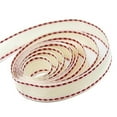 thumbnail image 1 of Papillon Ribbon & Bow R096855-16-0810-0260 0.62 in. 50 Yards Saddle Stitch Tape Ribbon, Ivory & Scarlet, 1 of 1