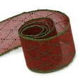 thumbnail image 1 of Papillon Ribbon & Bow R096921-64-0260-GGRN 2.5 in. 10 Yards Burlap Ribbon, Red, 1 of 1