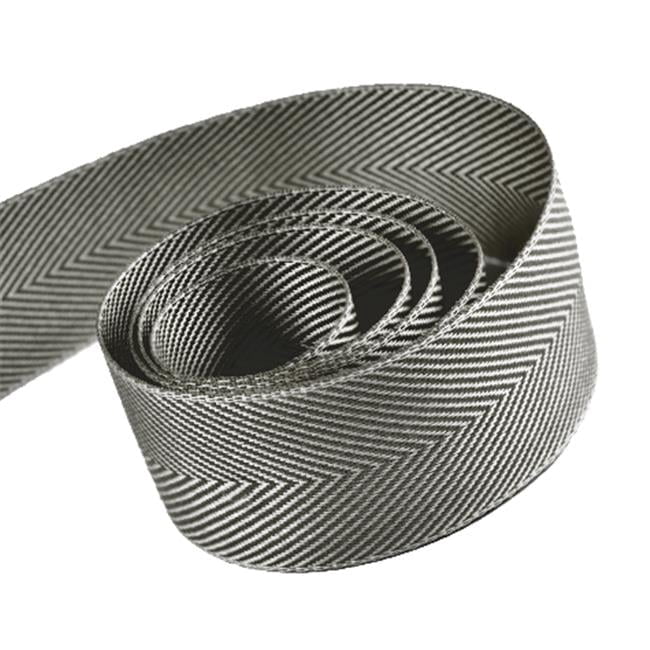Papillon Ribbon & Bow R097015-38-0029-0030 1.5 in. 50 Yards Charming Chevron Ribbon With Monofilament Edge- White & Black