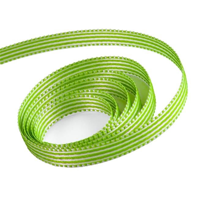 Papillon Ribbon & Bow R097020-09-0029-0548 0.37 in. 100 Yards Candy Swirl Ribbon- White & Kiwi