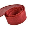 thumbnail image 1 of Papillon Ribbon & Bow R097035-64-BURG-50YD 2.5 in. 50 Yards Grace Linen Ribbon- Burgundy, 1 of 1
