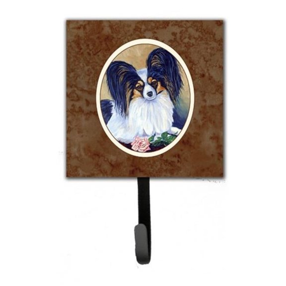 Papillon a Rose for you Leash or Key Holder