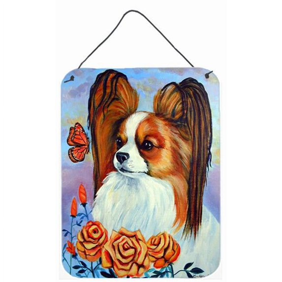 Papillon in the roses Aluminium Metal Wall Or Door Hanging Prints