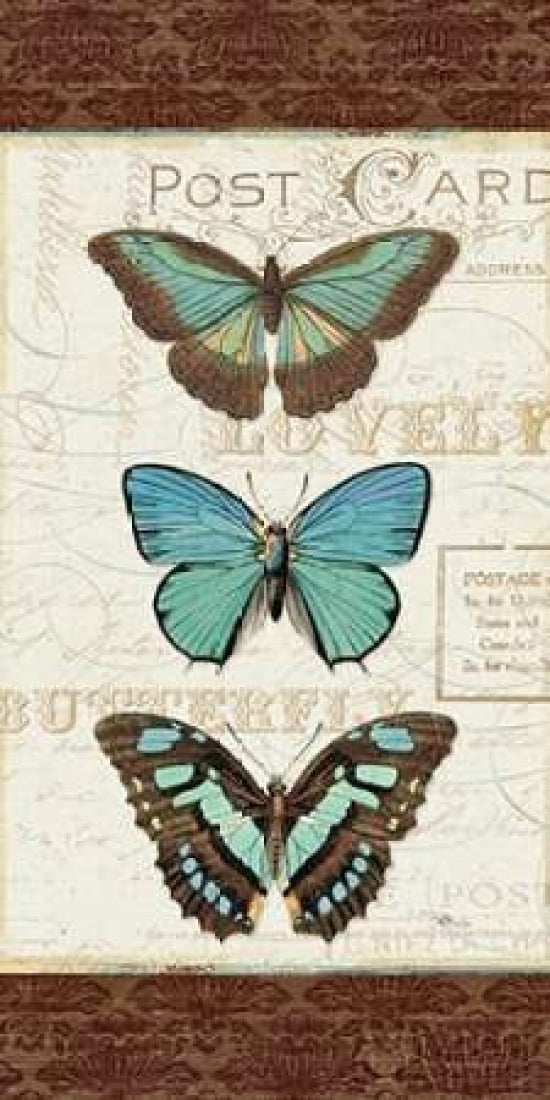 Papillons I Canvas Art - Pela Studio (24 x 48)