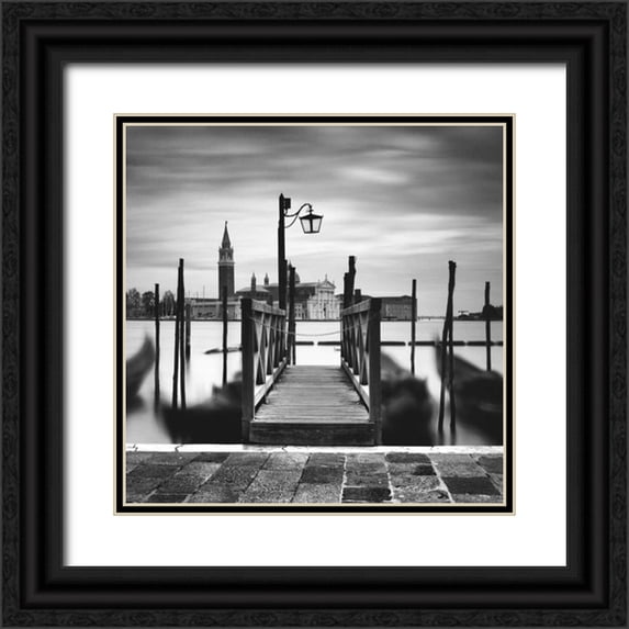 Papiorek, Nina 15x15 Black Ornate Wood Framed with Double Matting Museum Art Print Titled - Venice Dream II