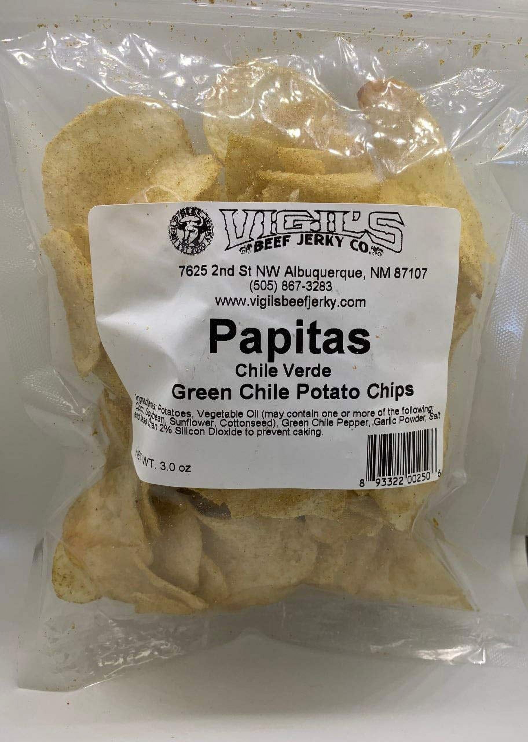 Papitas Flavored Potato Chips (Green Chile)