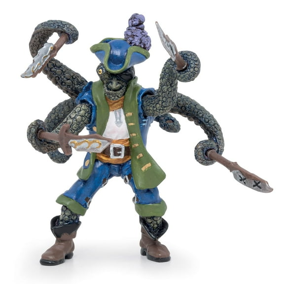 Papo Octopus Mutant Pirate Hand Painted Figurine - Heirloom Quality Collectible No. 39482