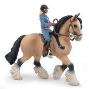 Papo Tinker and Her Young Riding Girl Hand Painted Figurine - Heirloom Quality Collectible No. 51572