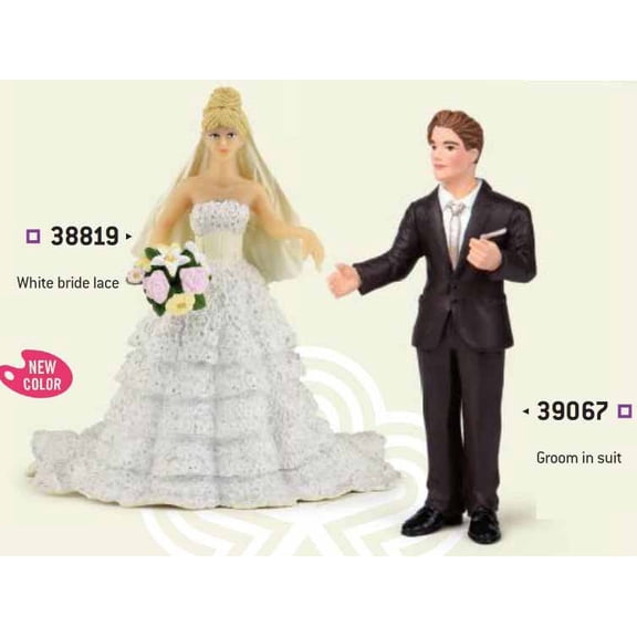 Papo White Lace Bride Hand Painted Figurine - Heirloom Quality Collectible No. 38819