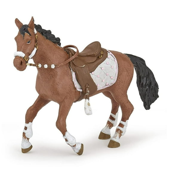 Papo Winter Rider's Horse Hand Painted Figurine - Heirloom Quality Collectible No. 51553