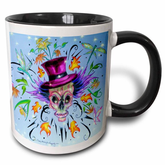 3drose, Pappy, 11oz Two-tone Black Mug