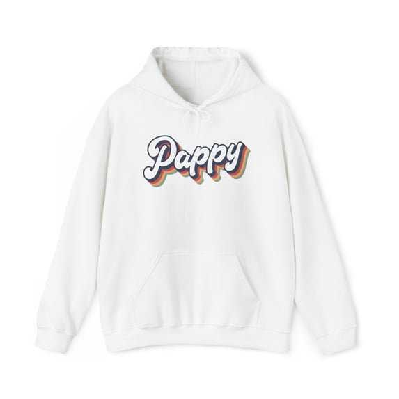 Pappy 1970s 70s Retro for Grandpa Dad Hoodie, Gifts, Hooded Sweatshirt