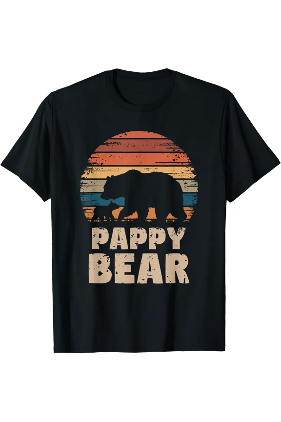 Pappy Bear Vintage Retro Funny Father'S Day 1 Cub Kid T-Shirt, Unisex T-Shirt