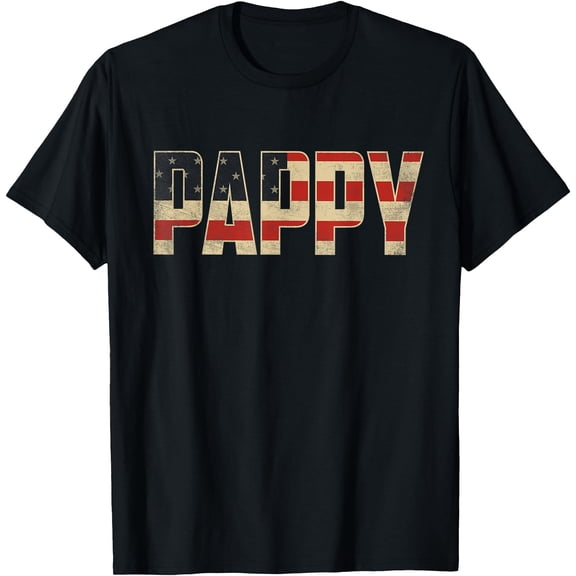 Pappy Bold Patriotic American Flag Father’s Day Pappy T-Shirt, Unisex T-Shirt