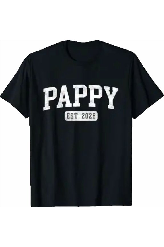 Pappy Est 2026 Promoted To Pappy Announcement T-Shirt