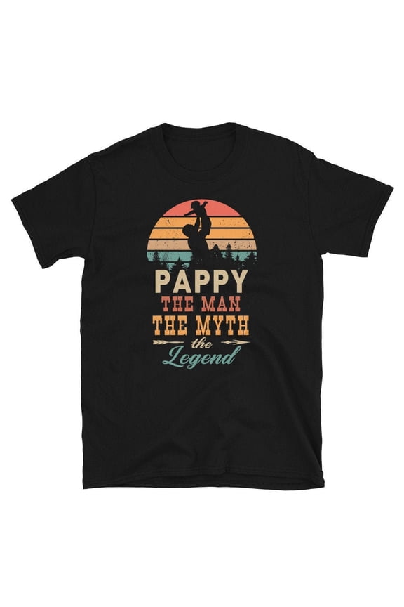Pappy Gift - Pappy The Man The Myth The Legend Shirt - Father's Day Retro Vintage Grandpa T-Shirt