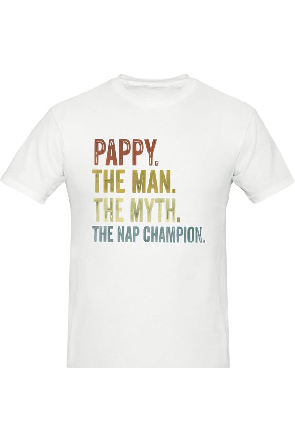 Pappy The Man The Myth The Nap Father's Day Pappy T-Shirt Aesthetic Y2K Style Summer Top,8