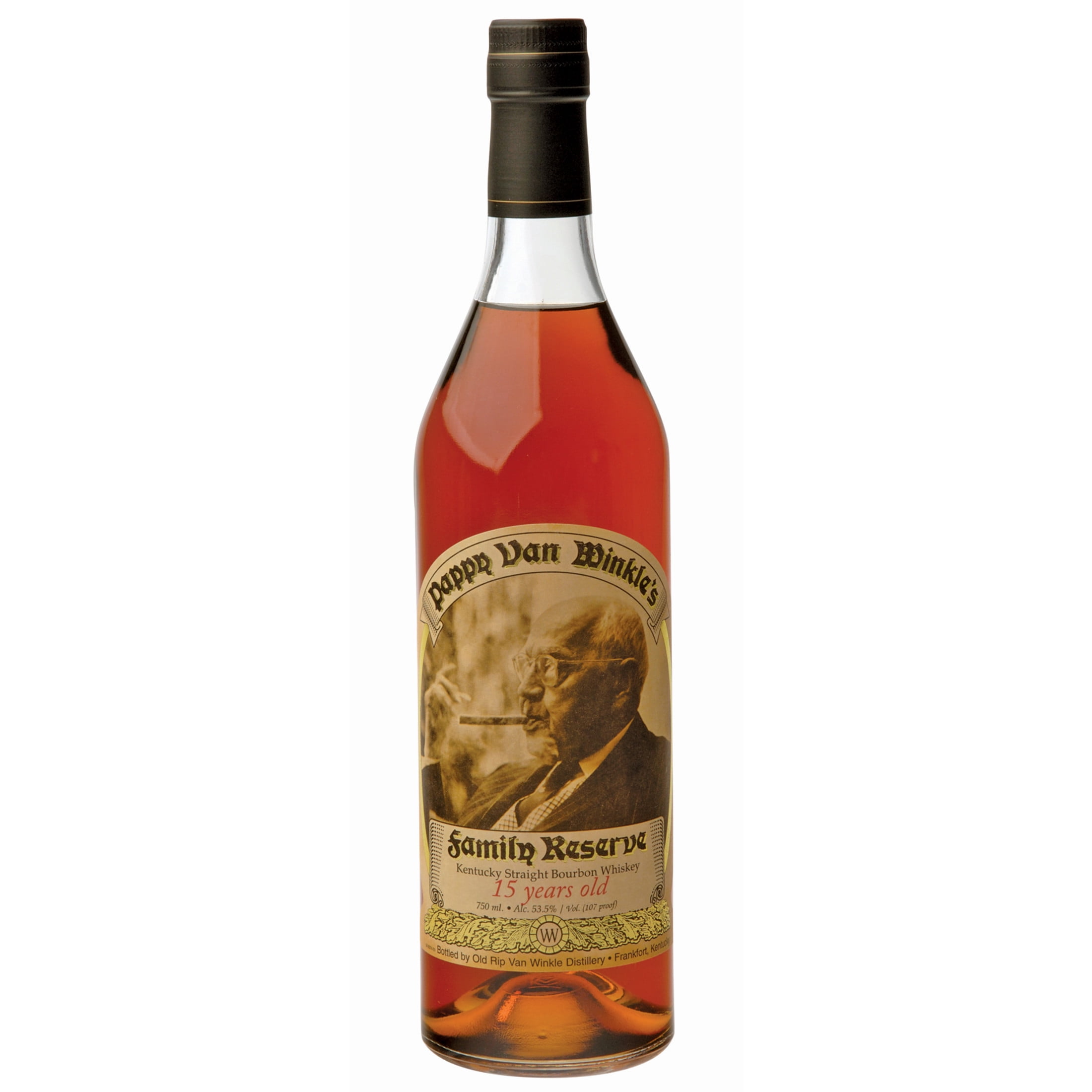 Pappy Van Winkle's 15 Year Old Family Reserve Kentucky Straight Bourbon Whiskey, 750ml, 107 Proof (53.5% ABV)