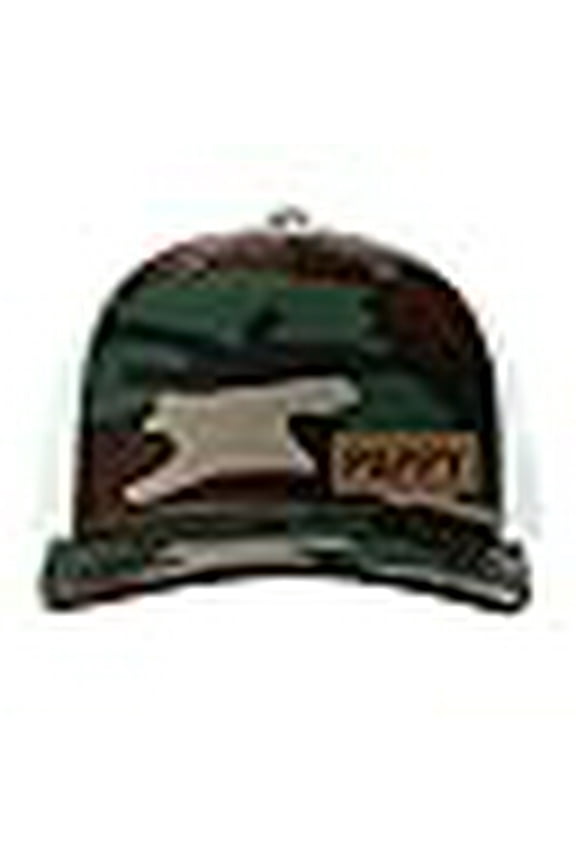 Pappy Vegan Leather Patch Cap, Richardson 112 Hat, Pappy Dad Hat, Pappy Gifts, Leather Richardson Hat, Cap Daddy (Green Camo/White)