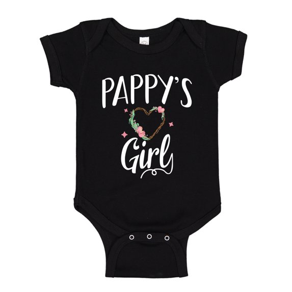 Pappy's Girl Baby Bodysuit One Piece 12 mo Black
