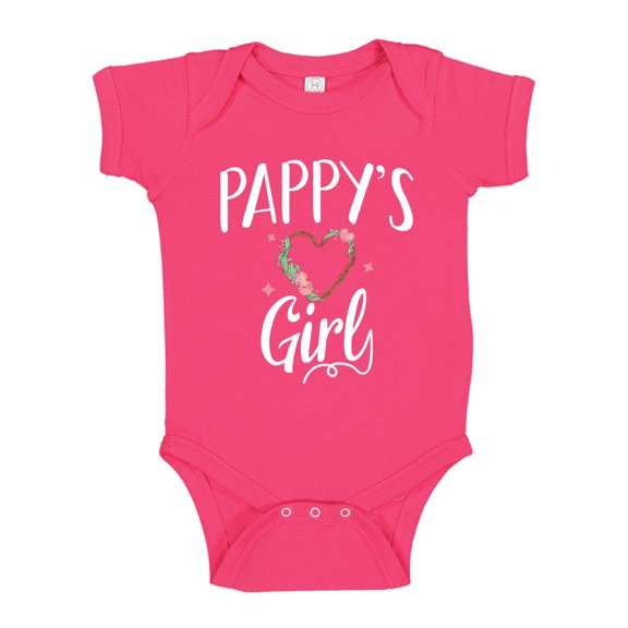 Pappy's Girl Baby Bodysuit One Piece 24 mo Cyber Pink