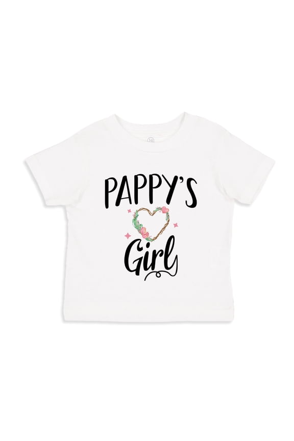 Pappy's Girl Toddler T-Shirt 5/6T White