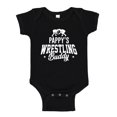 thumbnail image 1 of Pappy's Wrestling Buddy Baby Bodysuit One Piece 6 mo Black, 1 of 3