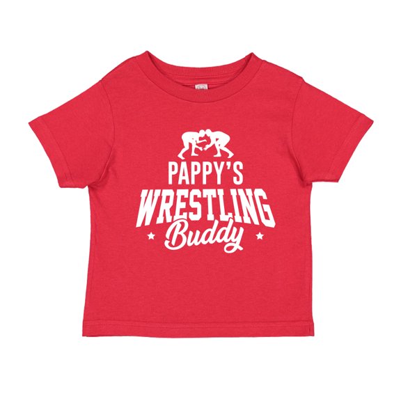 Pappy's Wrestling Buddy Toddler T-Shirt 4T Red