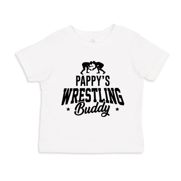 Pappy's Wrestling Buddy Toddler T-Shirt 4T White