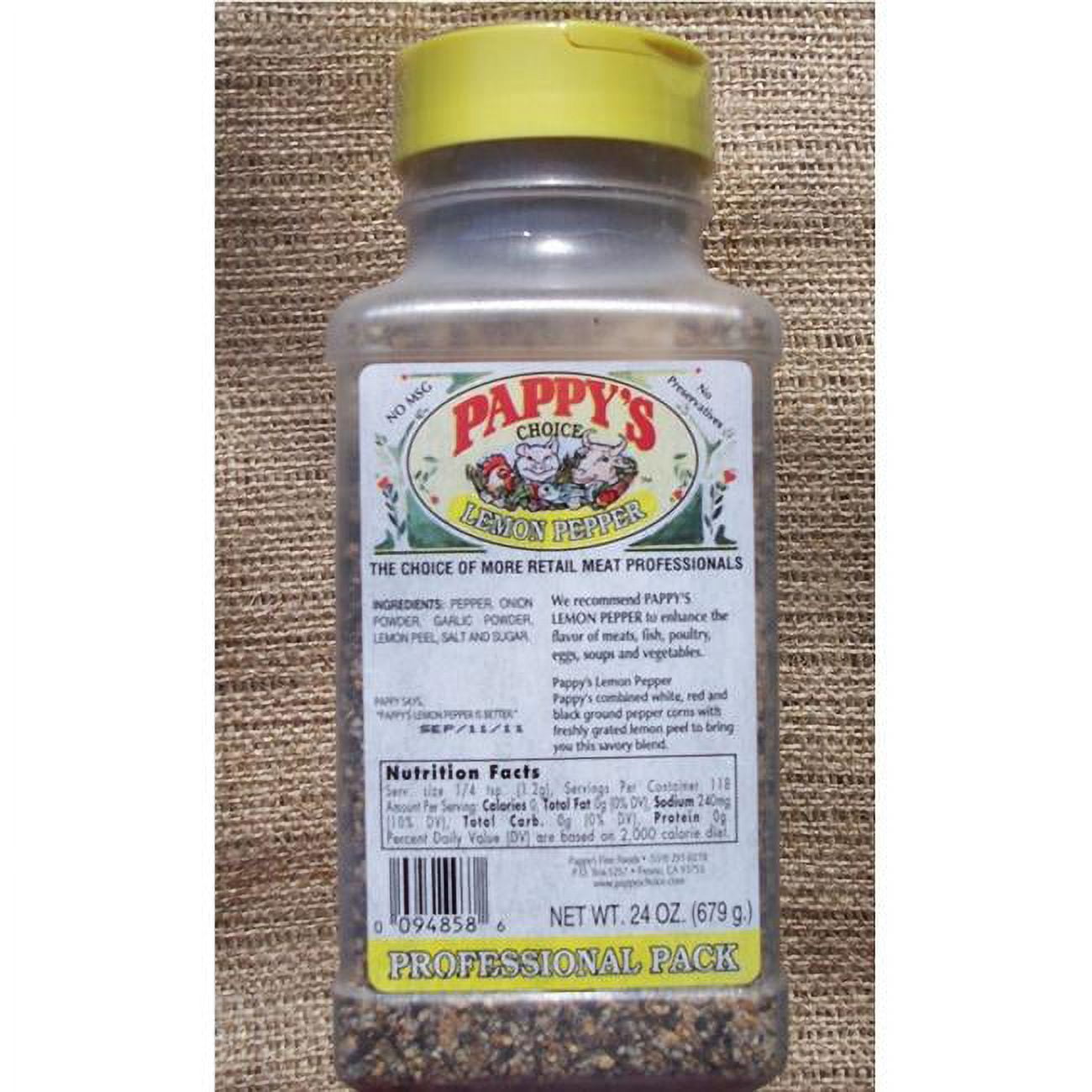 Pappys Seasonings 55009 Lemon Pepper Seasoning - Pack of 12 - Walmart.com